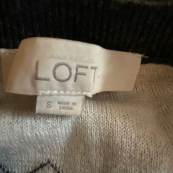 LOFT fair isle reindeer sweater size S - Picture 7 of 9